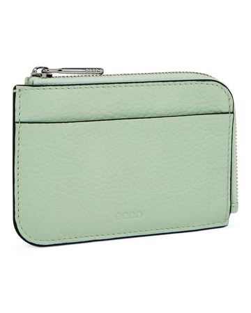ECCO CARD CASE ZIPPED PEBBLED LEATHER
