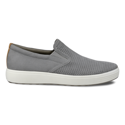 ECCO SOFT 7 MENS SLIP ON LEATHER SNEAKERS