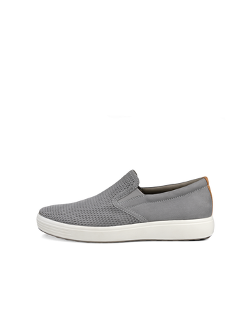 ECCO SOFT 7 MENS SLIP ON LEATHER SNEAKERS